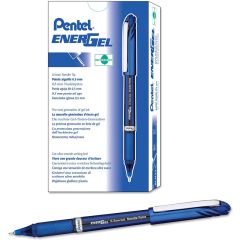 Pentel BLN25 EnerGel NV Liquid Gel Pen - 0.5mm Tip - Blue (Pack of 12)