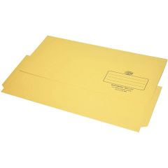 FIS FSFF8YL Document Wallet - 320GSM - F/S - Yellow