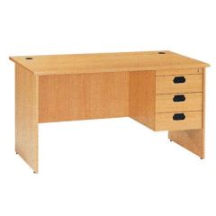 Mazaya M030 Office Desk with 3 Drawer - Beige - 120 x 74 x 75cm