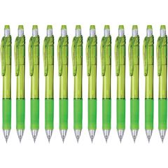 Pentel PL105 EnerGize-X Mechanical Pencil - 0.5mm - Light Green Barrel (Pack of 12)