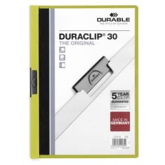 Durable Duraclip 30 File - A4 - 30 Sheets - Green (Pack of 25)