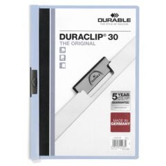 Durable Duraclip 30 File - A4 - 30 Sheets - Blue (Pack of 25)
