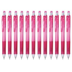 Pentel PL105 EnerGize-X Mechanical Pencil - 0.5mm - Pink Barrel (Pack of 12)