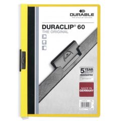 Durable Duraclip 60 File - A4 - 60 Sheets - Yellow (Pack of 25)