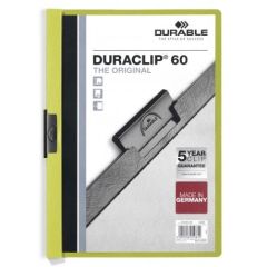 Durable Duraclip 60 File - A4 - 60 Sheets - Green (Pack of 25)