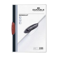 Durable Swingclip File - A4 - 30 Sheets - Red (Pack of 25)