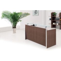 Mazaya MF072 Reception Table - Melamine Wenge - 1600 x 750 x 1100mm