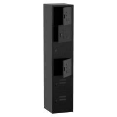 Godrej 6 Door Steel Locker with Key lock, Black