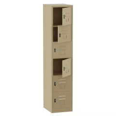 Godrej 6 Door Steel Locker with Key lock, Beige