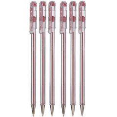 Pentel BK77 Superb Ball Point Pen - 0.7mm - Red (Pack of 12)