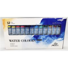 Phoenix PW1208A Artist Water Colours Set, 12 x 8ml