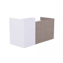 MHM RD-2 Reception Desk, 180 cm, Light Concrete-White