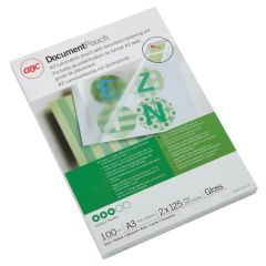 GBC 3200725 Laminating Pouch, A3 125 Micron, Pack of 100