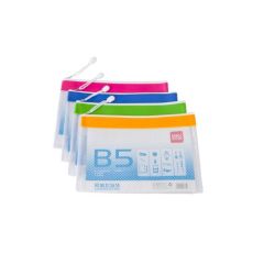 Deli 5831 PVC Document Bag - B5 - Assorted Color (Pack of 10)