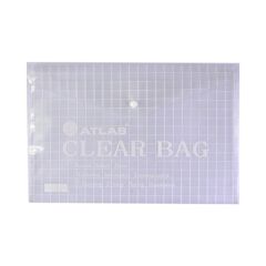 Atlas My Clear Document Bag - F/S - White (Pack of 12)