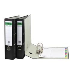 FIS FSBF8LMFKFIX Laminated Box File - 8cm Spine - F/S - Black (Pack of 24)