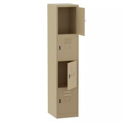 Godrej 4 Door Steel Locker with Key lock, Beige
