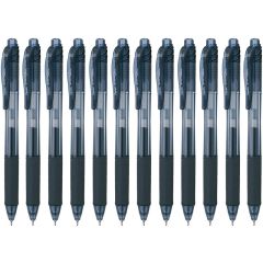 Pentel BLN105 EnerGel-X LIquid Gel Pen - 0.5mm Tip - Black (Pack of 12)