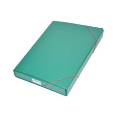 FIS FSBD1207GR PP Document Bag With Elastic Band - F/S Size - Green (Pack of 10)