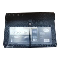 Deluxe AMT BW-7P-SF Step File with 7 Pockets - A4 - Black (Pack of 6)