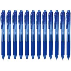 Pentel BLN105 EnerGel-X LIquid Gel Pen - 0.5mm Tip - Blue (Pack of 12)