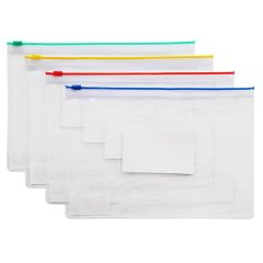 Deli E5524 Clear View Zip Bag - A5 - Assorted Color - 1 Piece