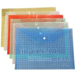 Sadaf SDF209A Clear Bag - A4 - Assorted Color (Pack of 12)
