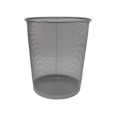 Partner Metal Mesh Waste Bin - Silver - Medium