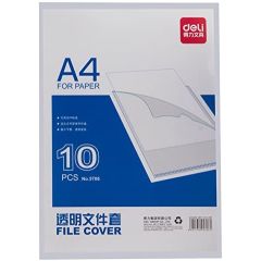 Deli 5706 Transparent L-Folder - A4 - Clear (Pack of 10)