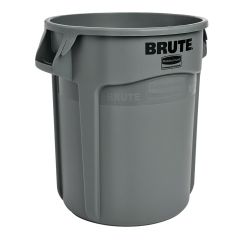 Rubbermaid 262000GRAY Polyethylene BRUTE Utility Container Without Lid & Dolly - Grey - 20 Gallon