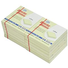 FIS FSPO32N Yellow Sticky Notes - 3" x 2" - 100 Sheets x 12 Pads / Pack