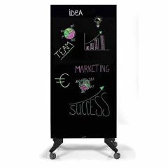 Legamaster 7-105200 Mobile Glass Board 90X175 cm, Black