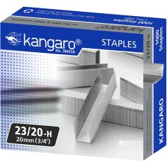 Kangaro 23/20-H Staples, Silver, 1000 Pieces