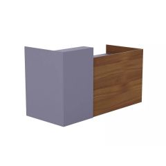 MHM RD-2 Reception Desk, 180 cm, Natural Dijon Walnut-Dust Grey