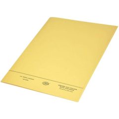 FIS FSFF7FYL Square Cut Folder with Fastener - F/S - Yellow