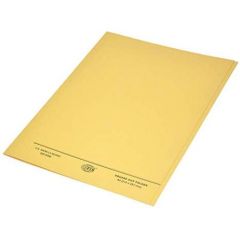 FIS Square Cut Folder with Fastener - 320gsm - A4 - Yellow