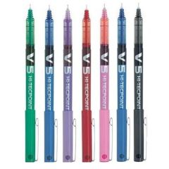 Pilot V5 Hi-Tecpoint BX-V5 Roller Ball Pen 0.5mm, Assorted Color