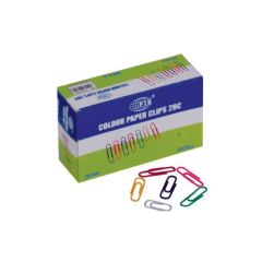 FIS FSPS28C Color Paper Clip - 28mm - Assorted Color - 100 Clips / Pack