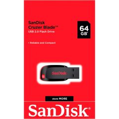 SanDisk Cruzer Blade USB 2.0 Flash Drive, 64GB