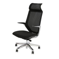 Mazaya MF 05019 Executive High Back Chair -  Aluminium Base - Black