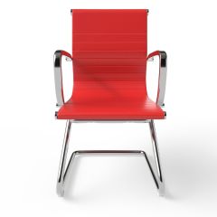 MHM UL UT-C031V PU Visitor Chair, Red