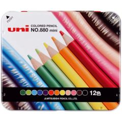 Mitsubishi K880M12CP Mini Colored Pencils (Pack of 12)