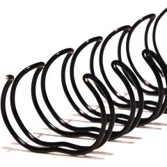 TPPS Binding Twin Ring Wire 3:1,11mm 
(7/16"), 34 Loops, Black (Pack of 100)