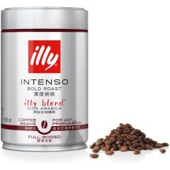 illy Intenso 3722 Whole Bean Coffee, Bold Roast, 250 g Pack of 12