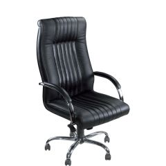 Mazaya MF 0169 High Back Executive Chair - Black In Leather