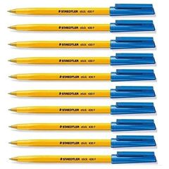 Staedtler Stick 430F Fine Ball Point Pen - 0.5mm - Blue (Pack of 10)
