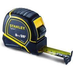 Stanley STHT36195 Tylon Short Tape Measure 8m/26' x 25mm - Yellow/Black 