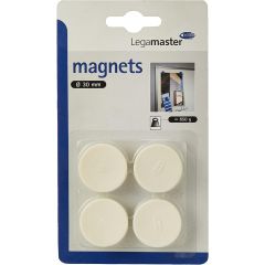 Legamaster 7-181219-4 Magnet, 30 mm, White 4pcs