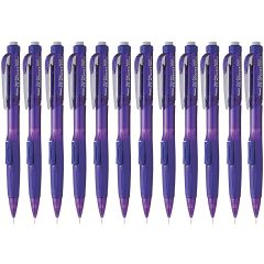 Pentel PD275T Twist Erase Click Mechanical Pencil - 0.5mm - Violet Barrel (Pack of 12)