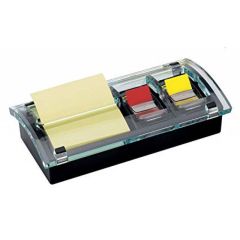 3M DS-100 Pop Up Note & Flag Dispenser for 3" x 3" Notes - Black / Transparent